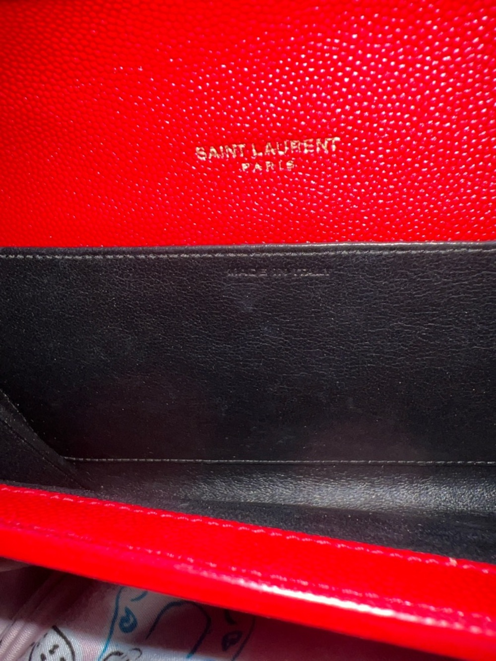 Saint Laurent Red Crossbody with Gold YSL Hardware - Picture 5 of 7